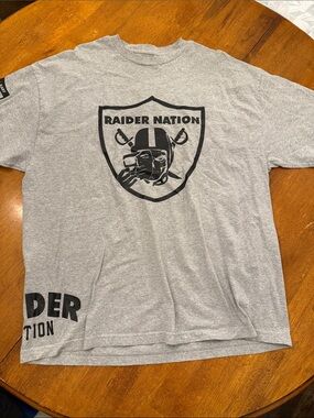 Raider Nation Grey men’s ' Graphic Tee xxl